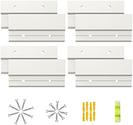 Billedeophængsudstyr | 4 Tommer 4Pcs Z Clips Hængende Franske Skridsikre Billedholdere, Z Clips Hængende Billedholdere, Velegnet til Hængning af Vægmalerier, Whiteboards, Spejle, Paneler, Skabe, Kunstværker (4 Par) Billedeophængsudstyr Billedeophængsudstyr