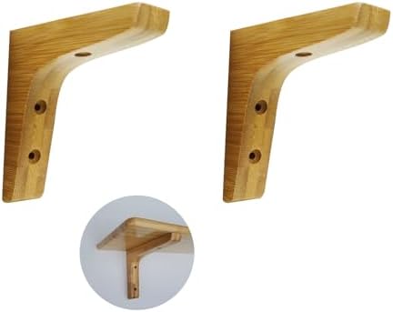 Hyldeknægte og støtter | 2 stk. 3,7″ × 3,7″ trætriangel beslag corbels dekorative til køkkenskabe, bogreoler, bordplader (med skruer) Hardware Hyldeknægte og støtter