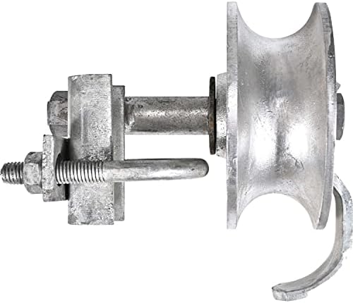 Portbeslag | Kæde-link rullende port spor, glidende port ruller, galvaniseret stål rullende port hardware til 2″ (1-7/8″) portramme & 1-5/8″ spor rør, 1 pakke Hardware Portbeslag