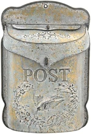 Postkasser & Tilbehør | Vintage Postkasse Væghængte Postkasser Til Udenfor Postkasser/Væghængt Udenfor Antik Stil Nostalgisk Charme Hjem Deko Metal Postkasse Have Blomster Mønster Deko Hardware Postkasser & Tilbehør