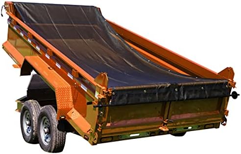 Presenninger & Surringer | Dump Trailer Tarp Net med Øjer / Heavy Duty Dump Truck Tarp med Robust Vinylbelagt Stof Indeni Dobbelt 6” Lommer, Anvendes på Dump Truck og Trailer Tarp System (7’X2′) Hardware Presenninger & Surringer