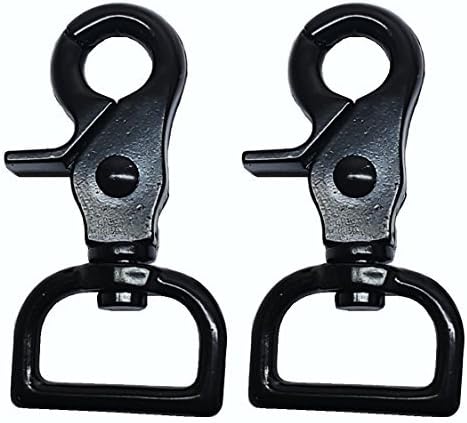 Snaps | 2-pak tungt belastede 1″ gun metal sort nikkel saks swivel udløser snaps Hardware Snaps