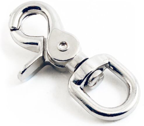 Snaps | Kvalitets Chrome 2-3/4″ Trigger Snap Hook 5/8″ Swivel Eye – Fantastisk til kæledyrsline, taske remme Hardware Snaps