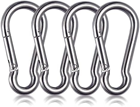 Snaps | Wique Spring Snap Hook – 34 Rustfrit Stål Spring Snap Hooks Karabinhage Heavy Duty 2,8 Tommer (Sæt af 4) Hardware Snaps