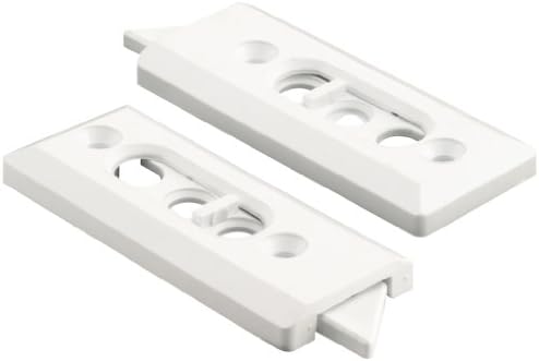 Vinduesbeslag | F 2728 Tilt Latch Par, Hvid Plast Konstruktion, Fjedermekanisme, 2-1/8 Tommer Hulafstande (1 Par) Hardware Vinduesbeslag