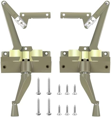 Vinduesbeslag | Kompatibel med Andersen Split Arm Operator (med håndtag), venstre og højre hånd – fungerer med Perma-Shield vinduer fremstillet fra 1982 til 1995 – stenfarve Hardware Vinduesbeslag