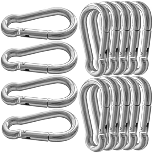 Snaps | Fjeder Snap Hook Karabinere, M5 X 5Mm 2″ Fjeder Links, Stærk Metal Nøglering Klips Hurtige Kæde Links, 22Lbs Holdbarhed Fjeder Klips Til Hundesnor Nøglekæde Flaske Hardware Snaps